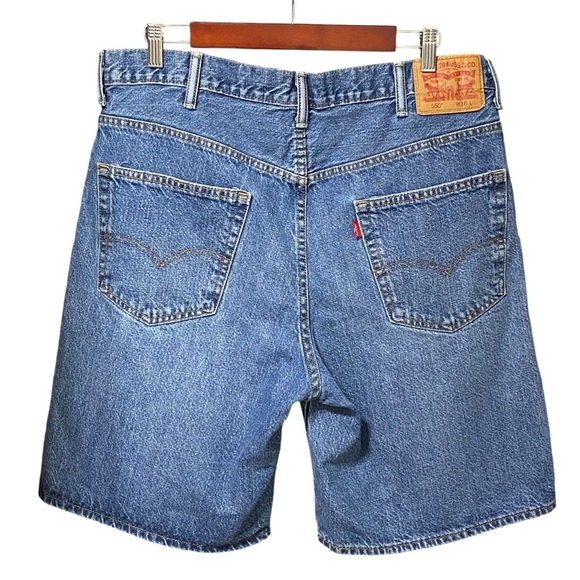 Levi’s 550 Relaxed Fit Denim Jean Shorts Blue Medium Wash Size 38 - Picture 5 of 8